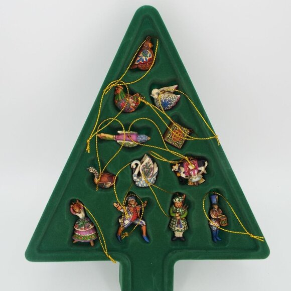 Jim Shore Heartwood Creek Twelve Days of Christmas Mini Ornaments Boxed Set 2006 - Picture 3 of 16
